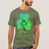 アイルランド格言モノグラムシャムロックユニセックスSt patricks Tシャツ (正面)