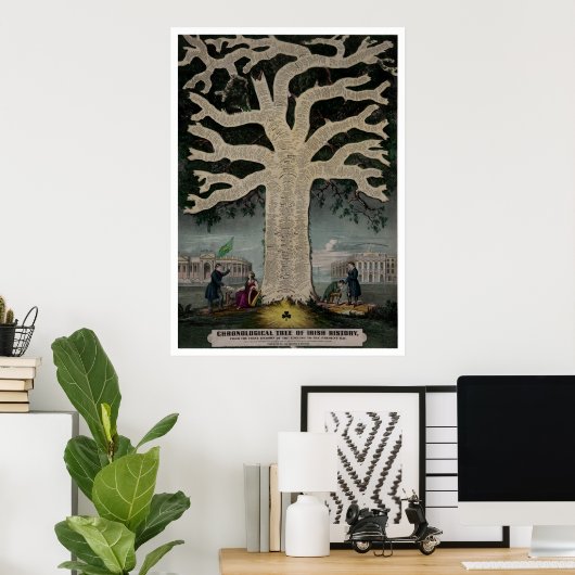 アイルランド歴史年代順の木 ポスター (ホームオフィス)
