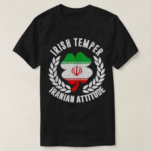 アイルランド気質イランの態度の旗St patricks Tシャツ (デザイン正面)