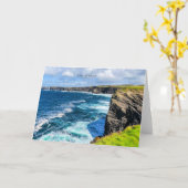 アイルランド沿岸、写真 カード (黄色い花)