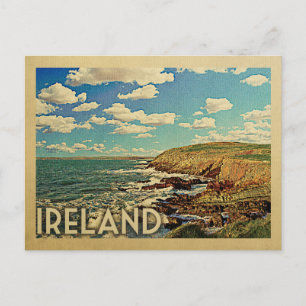 アイルランド海クリフスヴィンテージトラベル ポストカード