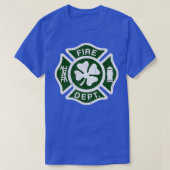 アイルランド消防局Saint patricks dayファイアーファイト Tシャツ (デザイン正面)