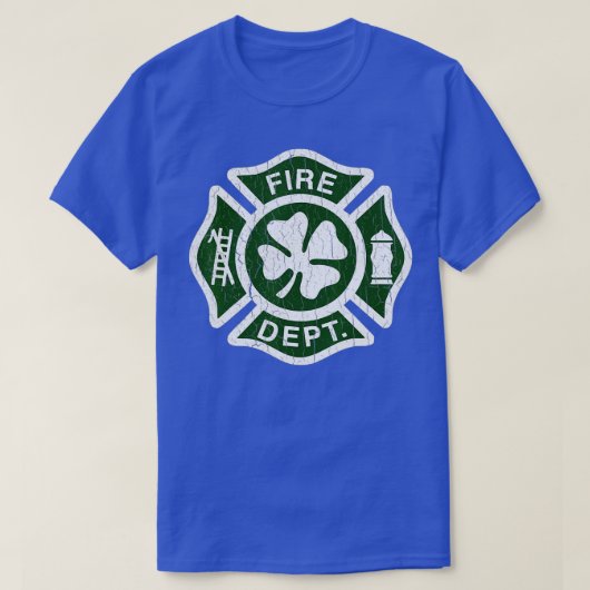 アイルランド消防局Saint patricks dayファイアーファイト Tシャツ (デザイン正面)