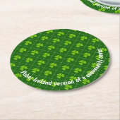 アイルランド版のコミュニティセンターシャムロック ラウンドペーパーコースター (アングル)