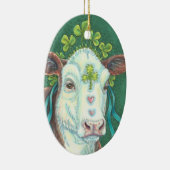 アイルランド牛STパトリックスデイハイファーオーナメントオーバル セラミックオーナメント (右)