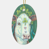 アイルランド牛STパトリックスデイハイファーオーナメントオーバル セラミックオーナメント (左)