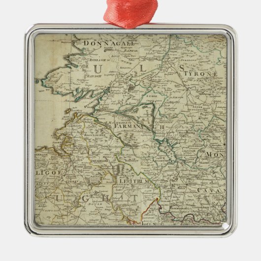 アイルランド王国北部地図 メタルオーナメント (正面)