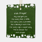 アイルランド祈りの言葉と賛美のクリパーソナライズされたスマス セラミックオーナメント (左)