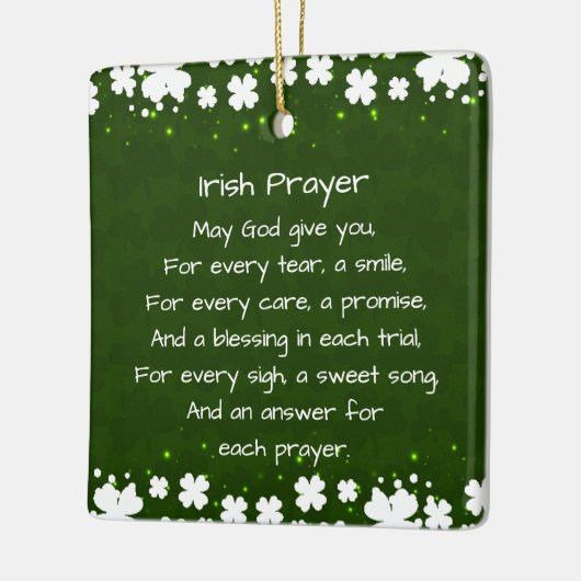 アイルランド祈りの言葉と賛美のクリパーソナライズされたスマス セラミックオーナメント (左)