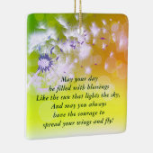 アイルランド祈りの言葉と賛美のクリパーソナライズされたスマス セラミックオーナメント (右)