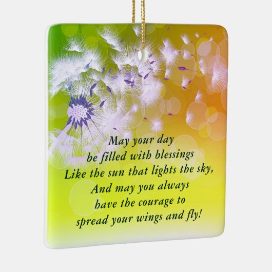 アイルランド祈りの言葉と賛美のクリパーソナライズされたスマス セラミックオーナメント (右)