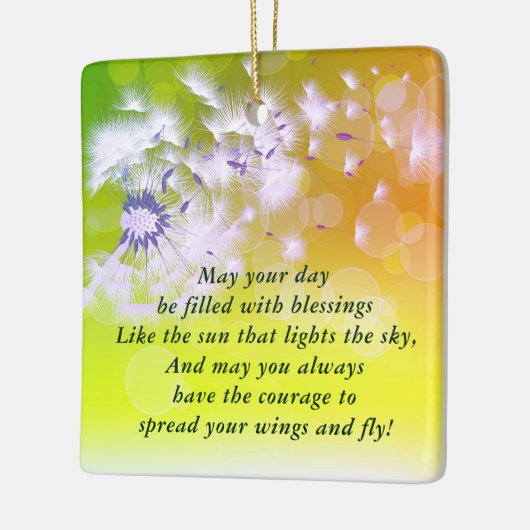 アイルランド祈りの言葉と賛美のクリパーソナライズされたスマス セラミックオーナメント (左)