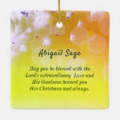 アイルランド祈りの言葉と賛美のクリパーソナライズされたスマス セラミックオーナメント (裏面)