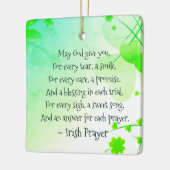 アイルランド祈りの言葉と賛美のクリパーソナライズされたスマス セラミックオーナメント (左)