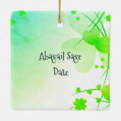 アイルランド祈りの言葉と賛美のクリパーソナライズされたスマス セラミックオーナメント (裏面)