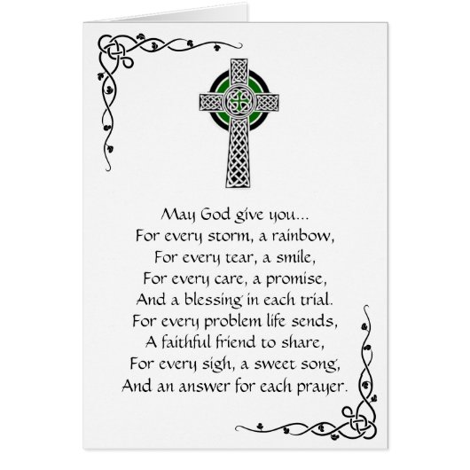 アイルランド祈りの言葉グリーティングカード (正面)