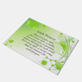 アイルランド祈りの言葉グリーンハートアンドシャームロック ドアマット (アングル)