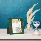 アイルランド祈りの言葉ケルト縁どクアンドタータンチェック フォトプラーク (インサイチュ)