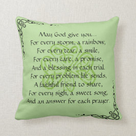 アイルランド祈りの言葉ケルト縁ど装飾用クッション クッション