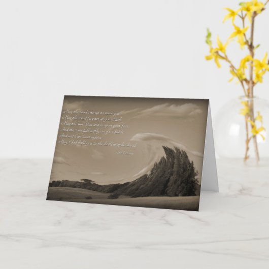 アイルランド祈りの言葉ユニークSt patricks dayグリーティングカード カード (黄色い花)