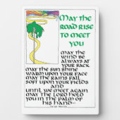 アイルランド祈りの言葉5月の道路はあなたに会うために上昇 フォトプラーク (正面)