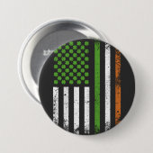 アイルランド米国国旗のラウンド 缶バッジ (正面&裏面)
