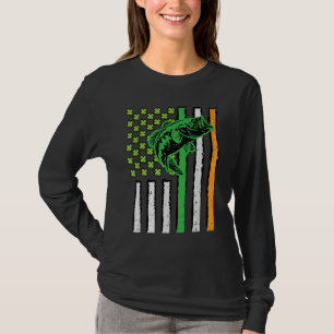 アイルランド米国国旗魚釣りフィッシュSt patricksダ Tシャツ