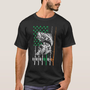 アイルランド米国国旗魚釣りフィッシュSt patricksダ Tシャツ