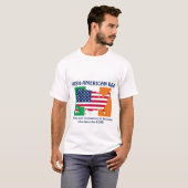 アイルランド系アメリカパパ強い勇敢パーソナライズされたな Tシャツ (正面フル)