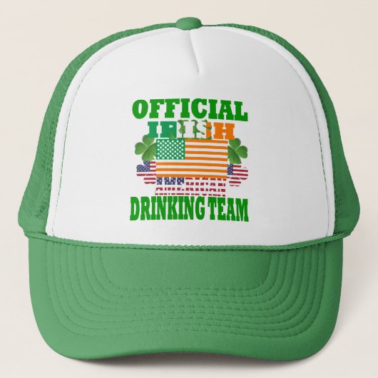 アイルランド系アメリカ人の公式の飲みチーム キャップ (正面)