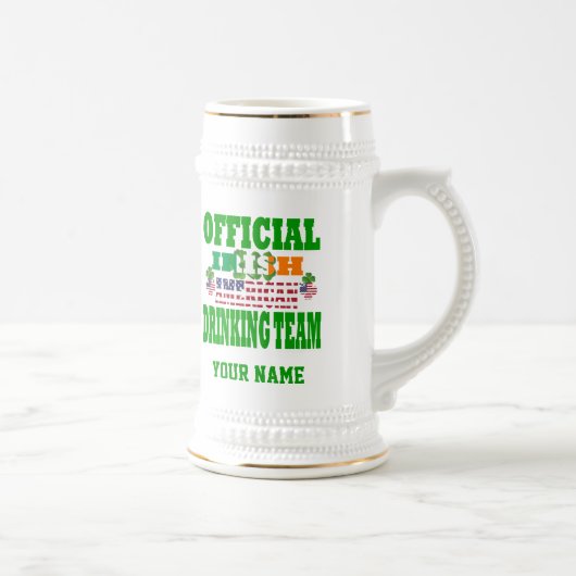 アイルランド系アメリカ人の公式の飲みチーム ビールジョッキ (右)