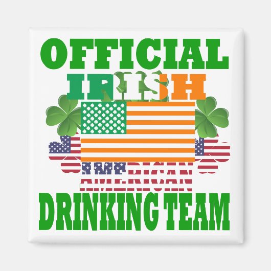 アイルランド系アメリカ人の公式の飲みチーム マグネット (正面)