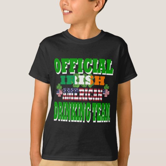 アイルランド系アメリカ人の公式の飲みチーム Tシャツ (正面)