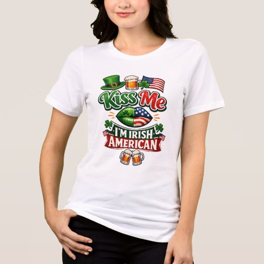 アイルランド系アメリカ人の文化遺産Tシャツ トライブレンドＴシャツ (正面)