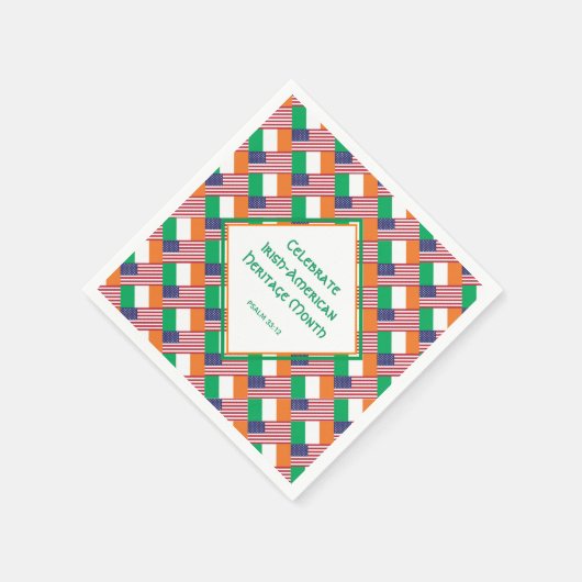 アイルランド系アメリカ人の祝伝統月クリスチャン スタンダードカクテルナプキン (角)