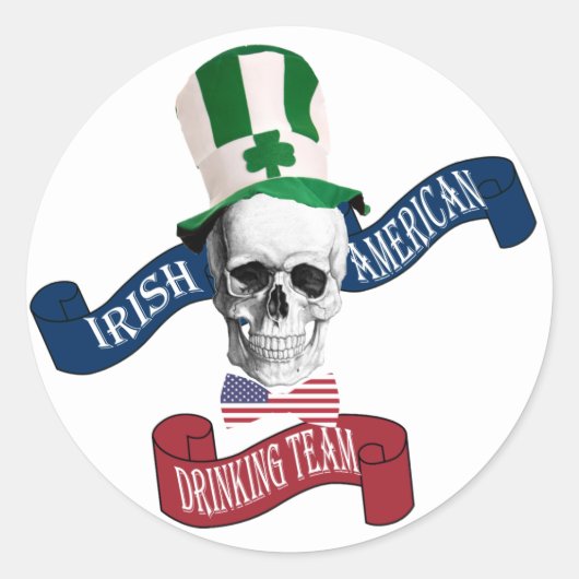 アイルランド系アメリカ人の飲みチーム ラウンドシール (正面)