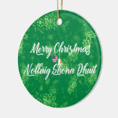 アイルランド系アメリカ人バイリンガルデコレーションゲール セラミックオーナメント (左)