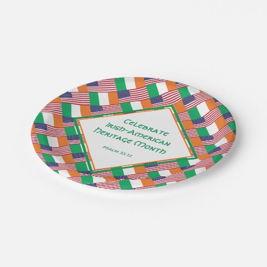 アイルランド系アメリカ人伝統お祝い ペーパープレート (アングル)