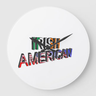 アイルランド系アメリカ人文字による大壁時計用 ラージ壁時計