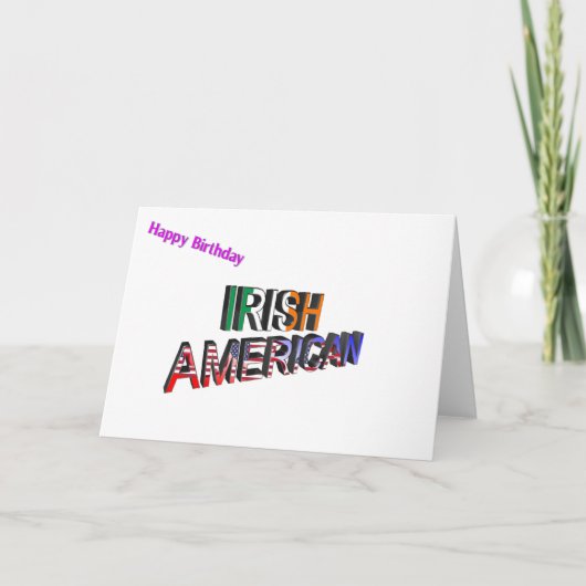 アイルランド系アメリカ人文字の誕生日グリーティングカード カード (正面)