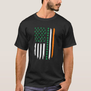 アイルランド系アメリカ国旗のシャツセントパトリックの日シャムロ Tシャツ