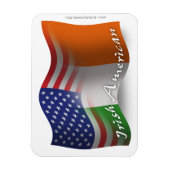 アイルランド系アメリカ国旗 マグネット (縦)
