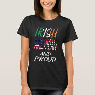 アイルランド系アメリカ誇りを持った人と女性基本TShirt cn Tシャツ