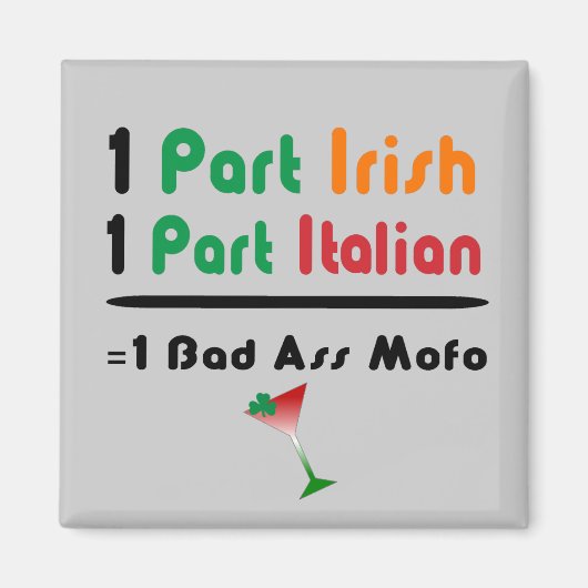アイルランド系イタリア人ジョーク冷蔵庫マグネット マグネット (正面)