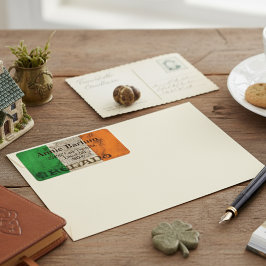 アイルランド素朴国旗の差出人住所ラベル ラベル