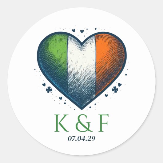 アイルランド結婚カップル ラウンドシール (正面)