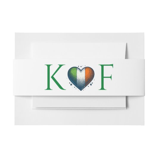 アイルランド結婚カップル 招待状ベリーバンド (正面例)