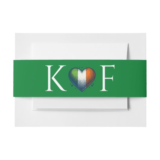 アイルランド結婚カップル 招待状ベリーバンド (正面例)