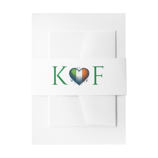 アイルランド結婚カップル 招待状ベリーバンド (正面例)