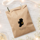 アイルランド結婚式の引き出物トリートサックス、マップ抱き枕 フェイバーバッグ (クリップ留めされた状態)